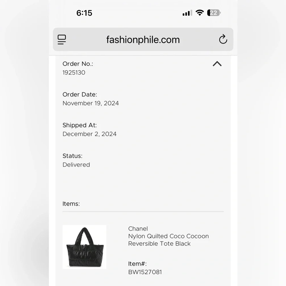 🖤 AUTHENTIC Chanel Nylon Quilted Coco Cocoon Reversible Tote🖤 - Picture 8 of 16